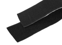 HLFT-01B 100cm Polyester Velcro Peel-n-stick adhesive side (Black) (1mtr) [143000002-0]